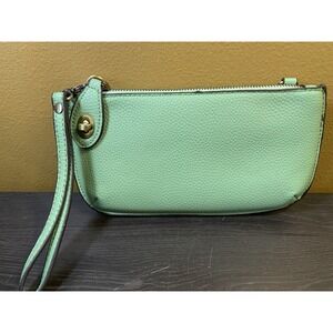 Joy Susan Women's Mini Crossbody Wristlet - Teal Green Vegan Leather Clutch